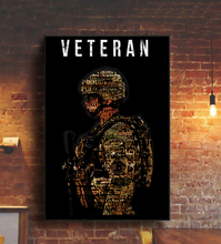 Load image into Gallery viewer, USA Veteran Deluxe Portrait Canvas 1.5in Frame