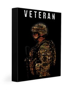 USA Veteran Deluxe Portrait Canvas 1.5in Frame