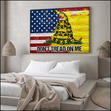 Load image into Gallery viewer, Don&#39;t Tread On Me USA Deluxe Landscape Canvas 1.5in Frame