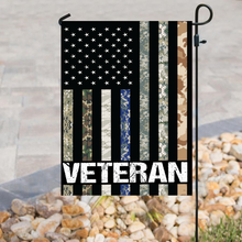 Load image into Gallery viewer, USA Veteran - Military Branches Stripes House Flag