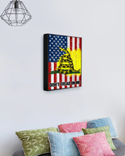 Load image into Gallery viewer, Don&#39;t Tread On Me USA Deluxe Portrait Canvas 1.5in Frame