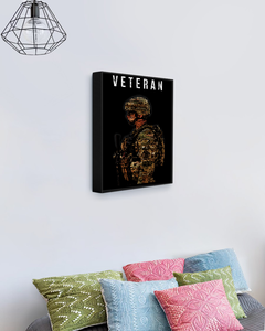 USA Veteran Deluxe Portrait Canvas 1.5in Frame