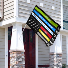 Load image into Gallery viewer, Heroes - First Responders House Flag