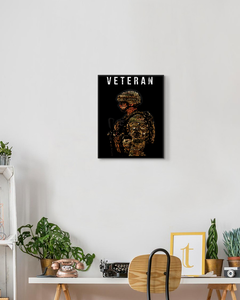 USA Veteran Deluxe Portrait Canvas 1.5in Frame