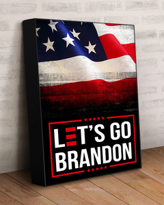 Let's Go Brandon USA Deluxe Portrait Canvas 1.5in Frame