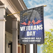 Load image into Gallery viewer, Veterans Day - Honoring All Who Served House Flag