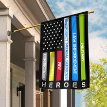 Load image into Gallery viewer, Heroes - First Responders House Flag