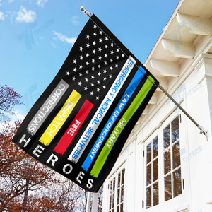 Heroes - First Responders House Flag