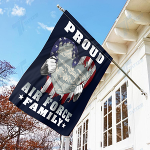 Proud Air Force Family House Flag