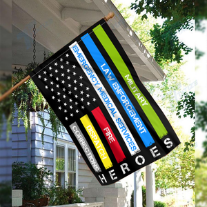 Heroes - First Responders House Flag