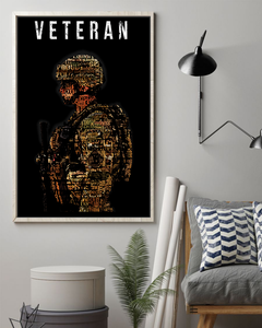 USA Veteran Deluxe Portrait Canvas 1.5in Frame