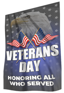 Veterans Day - Honoring All Who Served House Flag (RTL)