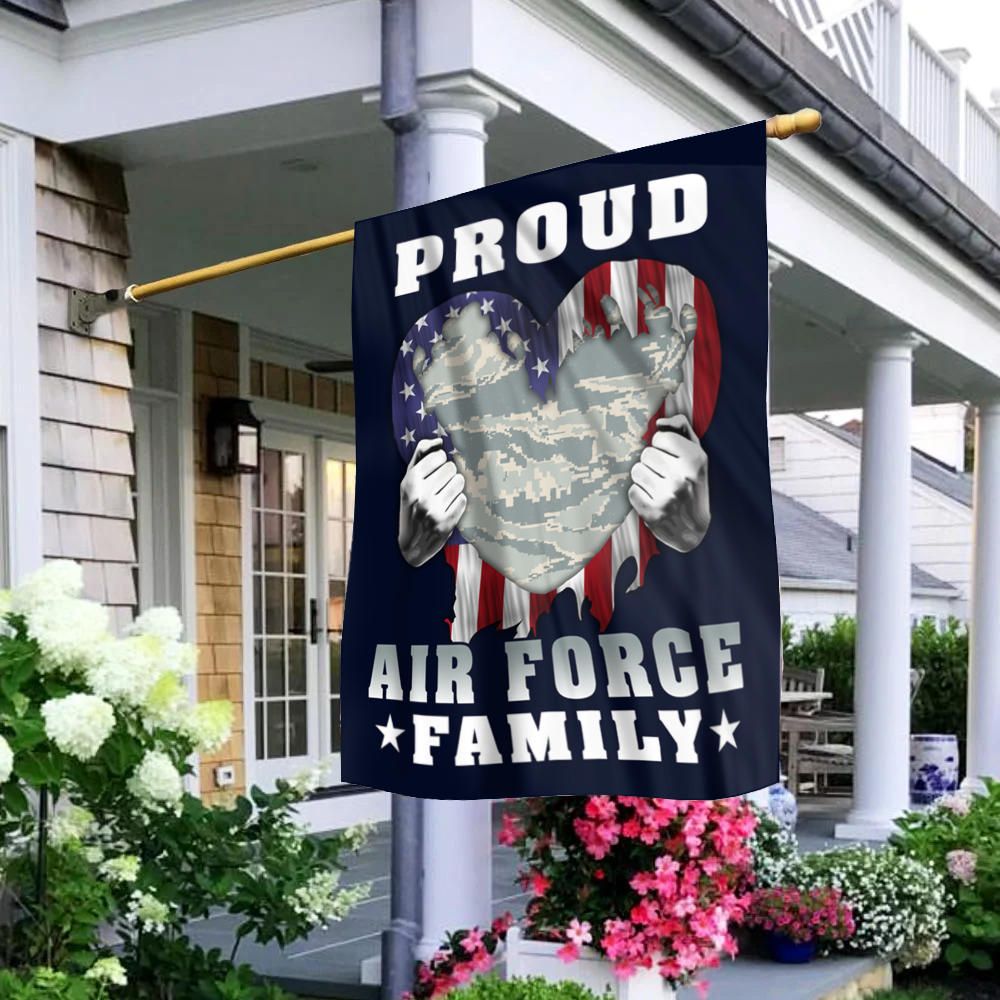 Proud Air Force Family House Flag