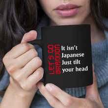 Load image into Gallery viewer, LGB Japanese Tilt 11 oz. Black Mug