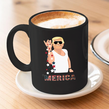 Load image into Gallery viewer, &#39;MERICA 11 oz. Black Mug