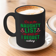 Load image into Gallery viewer, Naughty List 11 oz. Black Mug
