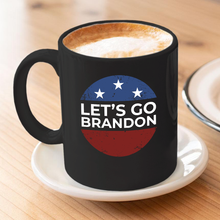 Load image into Gallery viewer, Let's Go Brandon Stars 11 oz. Black Mug
