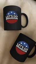 Load image into Gallery viewer, Let's Go Brandon Stars 11 oz. Black Mug
