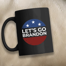 Load image into Gallery viewer, Let's Go Brandon Stars 11 oz. Black Mug