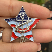 Load image into Gallery viewer, US Navy Veteran Pin (RTL)