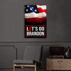 Let's Go Brandon USA Deluxe Portrait Canvas 1.5in Frame