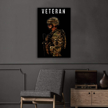 Load image into Gallery viewer, USA Veteran Deluxe Portrait Canvas 1.5in Frame