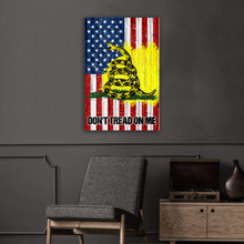 Load image into Gallery viewer, Don&#39;t Tread On Me USA Deluxe Portrait Canvas 1.5in Frame