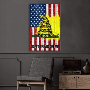 Don't Tread On Me USA Deluxe Portrait Canvas 1.5in Frame