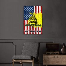 Load image into Gallery viewer, Don&#39;t Tread On Me USA Deluxe Portrait Canvas 1.5in Frame