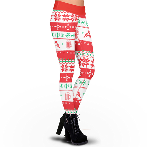 Holiday Guns and Beer Leggings