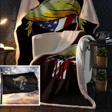 Load image into Gallery viewer, Punisher Trump USA Sherpa Blanket 50x60 + Free Matching 3x5 Single Reverse Flag