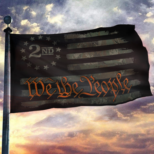 We The People - Camo Orange - 2nd Amendment Flag (RTL)