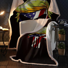 Load image into Gallery viewer, Punisher Trump USA Sherpa Blanket 50x60 + Free Matching 3x5 Single Reverse Flag